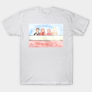 Young people in a cafe eating ice cream. T-Shirt